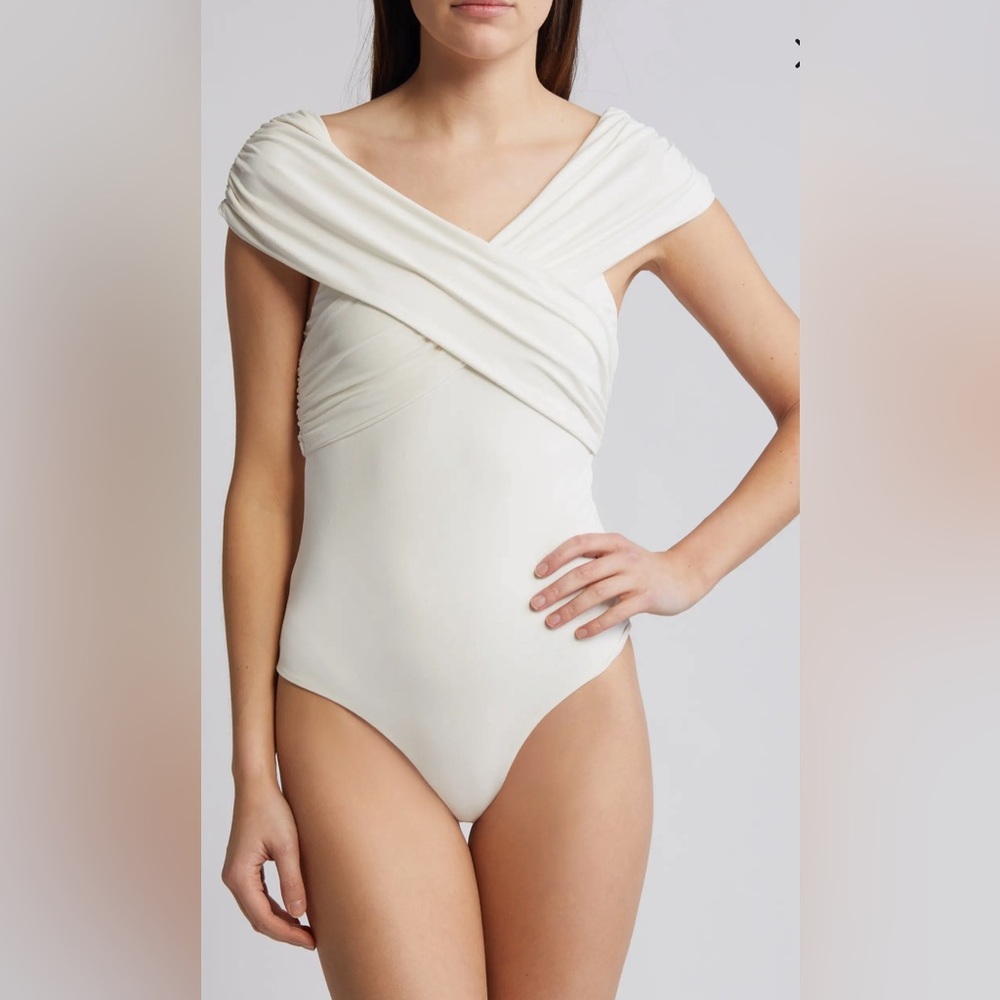 Rue 107 Draped Bodysuit - Picture 1 of 9